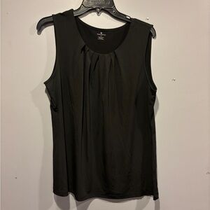 Worthington Black Pleated Tank Top